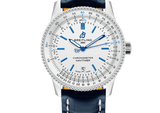 Breitling Navitimer Automatic 41mm White Dial Blue Leather Strap Watch for Men - A173263A1G1P1 Buy Now By Breitling