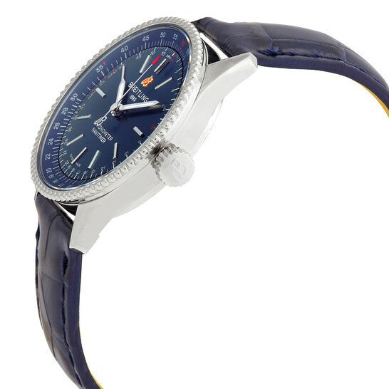 Breitling Navitimer Automatic 35 Blue Dial Blue Leather Strap Watch for Men - A17395161C1P1 Buy Now By Breitling