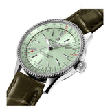Breitling Navitimer Automatic 35 Green Dial Green Leather Strap Watch for Women - A17395361L1P1 Buy Now By Breitling