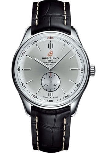 Breitling Premier Automatic 40mm Silver Dial Black Leather Strap Watch for Men - A37340351G1P1 Buy Now By Breitling