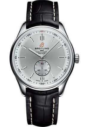 Breitling Premier Automatic 40mm Silver Dial Black Leather Strap Watch for Men - A37340351G1P1 Buy Now By Breitling