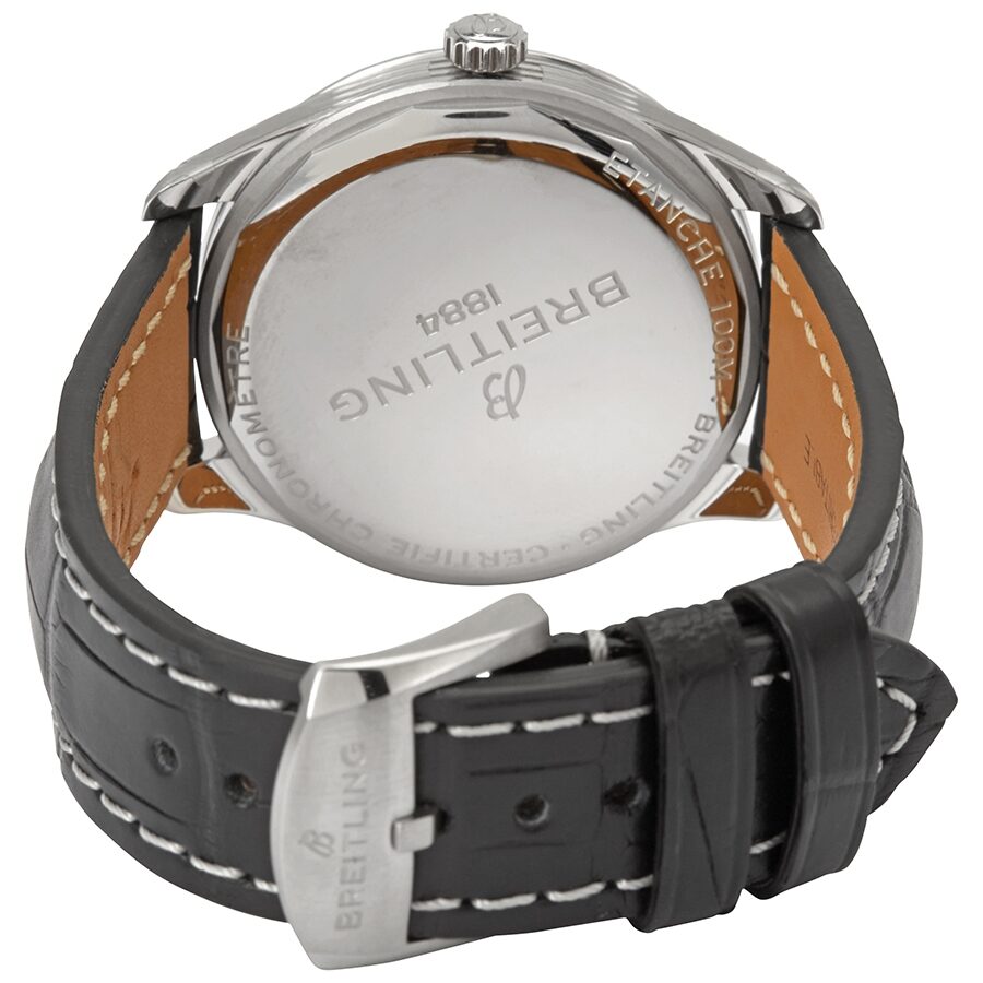 Breitling Premier Automatic 40mm Day & Date Black Dial Black Leather Strap Mens Watch - A45340241B1P2 Buy Now By Breitling