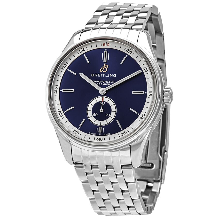 Breitling Premier Automatic 40mm Blue Dial Silver Steel Strap Watch for Men - A37340351C1A1 Buy Now By Breitling