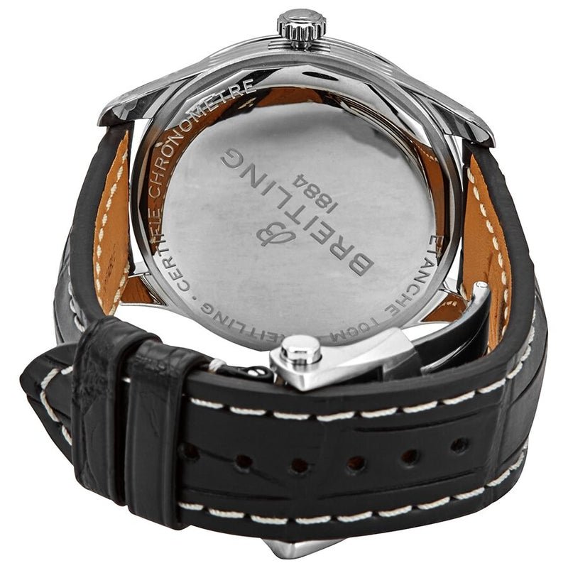 Breitling Premier Automatic 40mm Silver Dial Black Leather Strap Watch for Men - A37340351G1P1 Buy Now By Breitling
