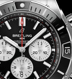Breitling Super Chronomat B01 44 Black Dial Black Rubber Strap Watch for Men - AB0136251B1S1 Buy Now By Breitling