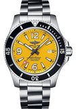 Breitling Superocean II Automatic 44mm Yellow Dial Silver Steel Strap Watch for Men - A17367021I1A1 Buy Now By Breitling