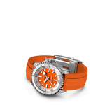 Breitling Superocean Automatic 36 Orange Dial Orange Rubber Strap Watch for Men - A17377211O1S1 Buy Now By Breitling