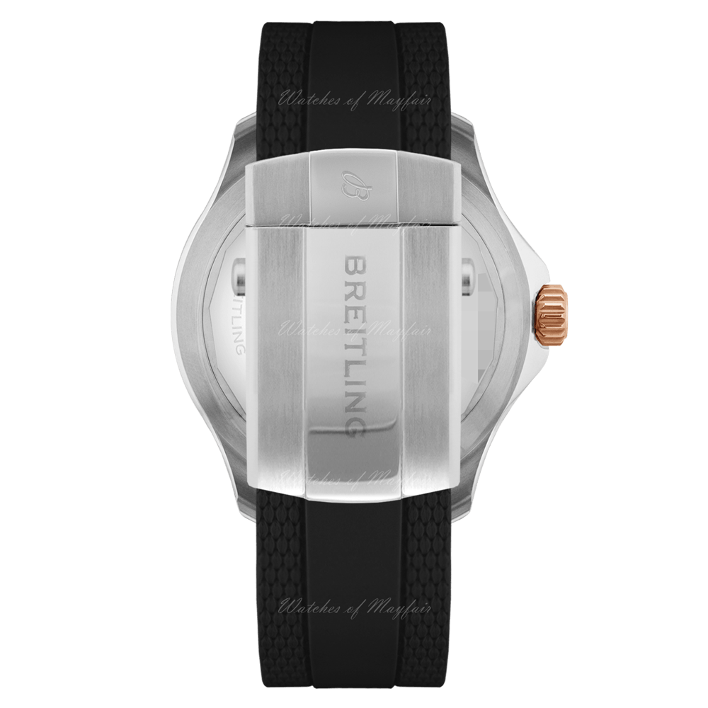 Breitling Superocean Automatic 42mm 18K Red Gold & Black Dial Black Rubber Strap Watch for Men - U17375211B1S1 Buy Now By Breitling