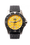 Breitling Superocean Automatic 46mm Yellow Dial Black Rubber Strap Watch for Men - M17368D71I1S1 Buy Now By Breitling
