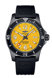 Breitling Superocean Automatic 46mm Yellow Dial Black Rubber Strap Watch for Men - M17368D71I1S1 Buy Now By Breitling
