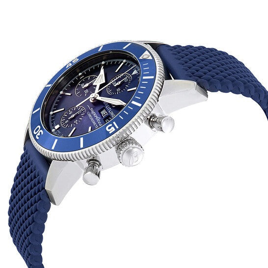 Breitling Superocean Heritage Chronograph 44 Blue Dial Blue Mesh Bracelet Watch for Men - A13313161C1S1 Buy Now By Breitling