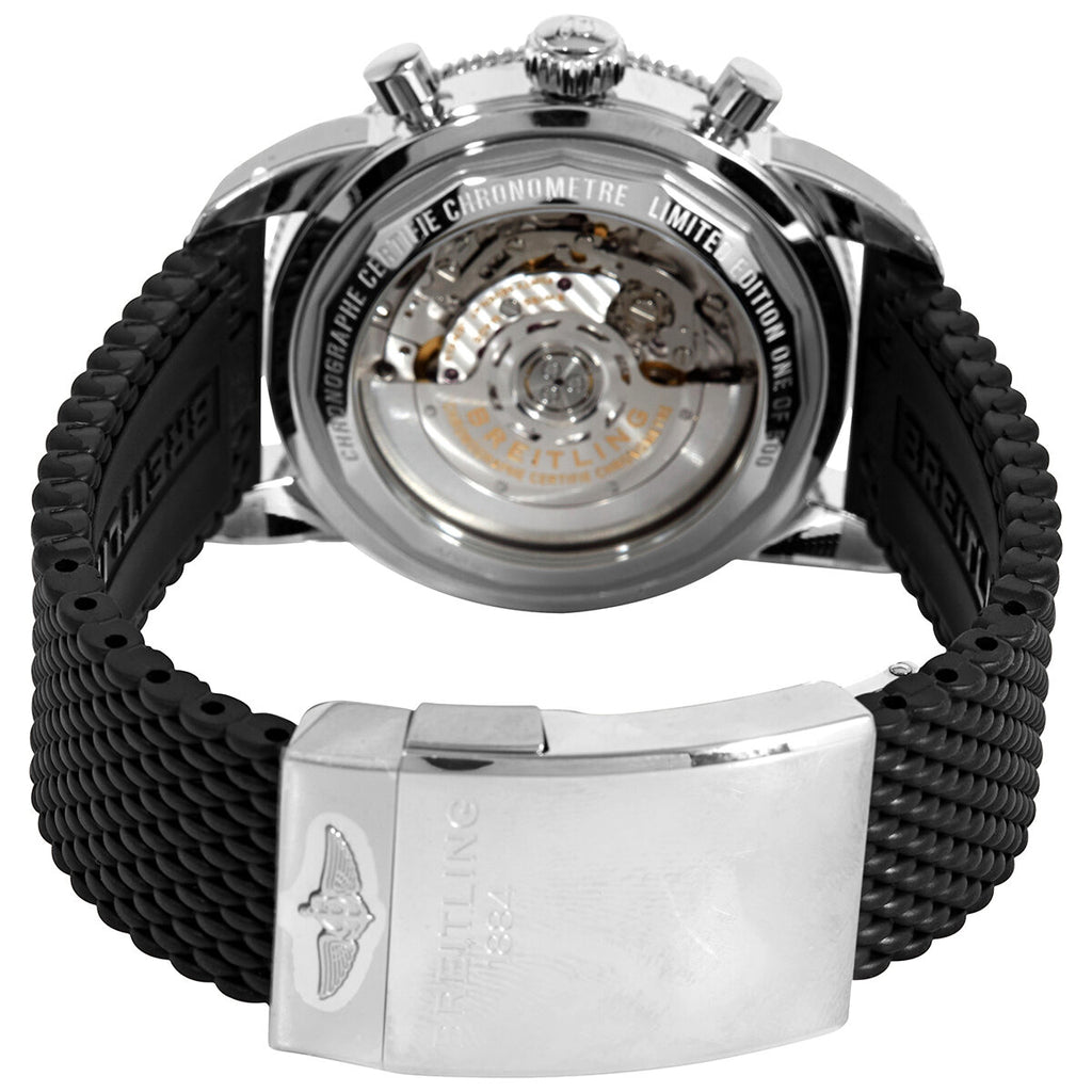 Breitling Superocean Heritage B01 Chronograph 44 Limited Edition Green Dial Black Mesh Bracelet Watch for Men - AB01621A1L1S1 Buy Now By Breitling