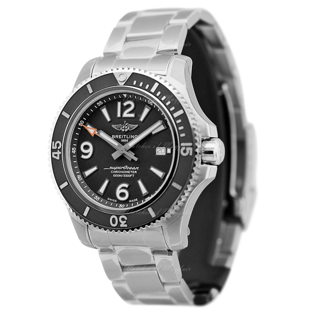 Breitling Superocean Automatic 44mm Black Dial Silver Steel Strap Watch for Men - A17367D71B1A1 Buy Now By Breitling