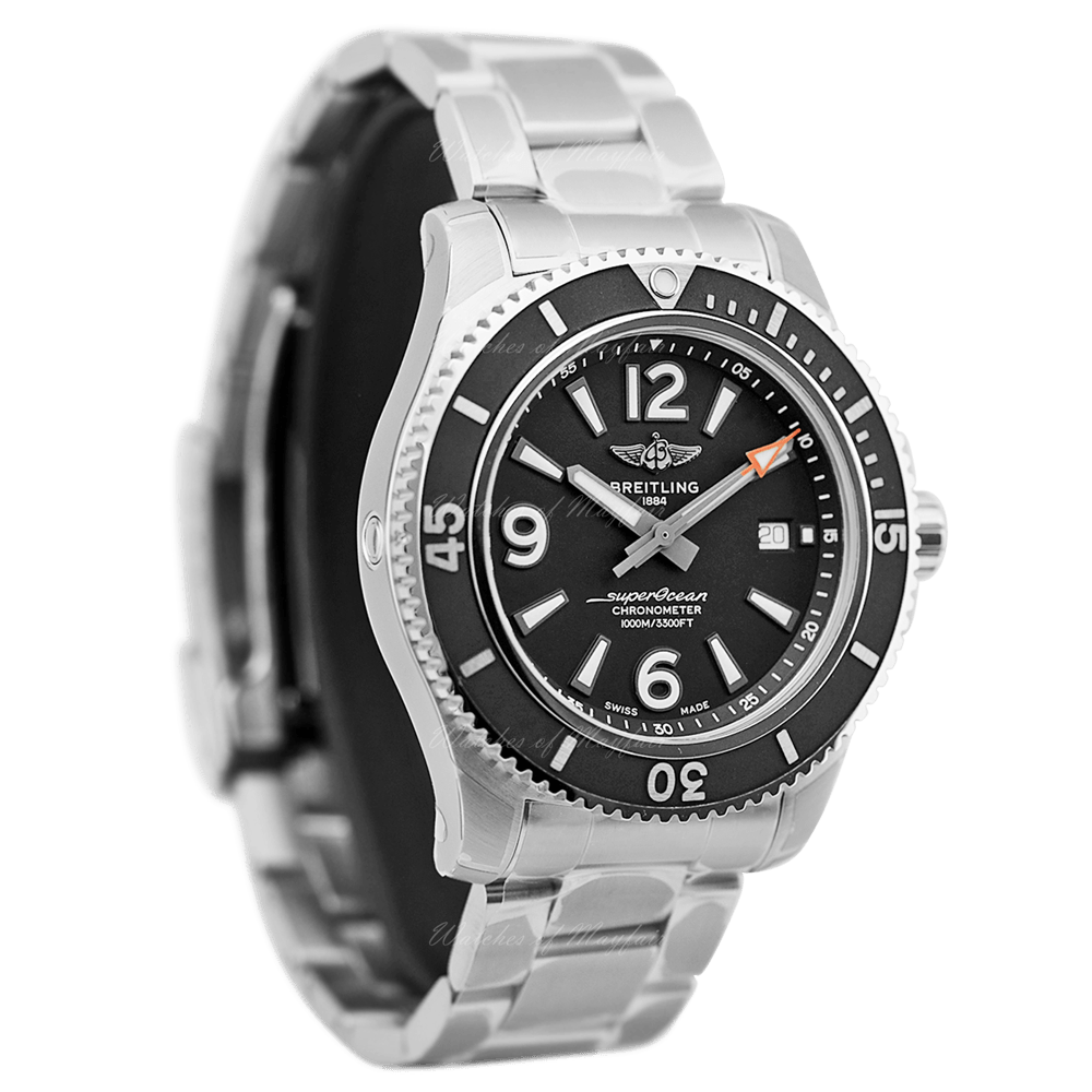 Breitling Superocean Automatic 44mm Black Dial Silver Steel Strap Watch for Men - A17367D71B1A1 Buy Now By Breitling