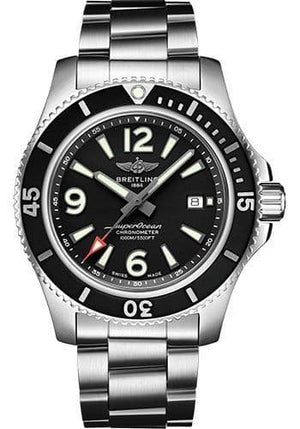 Breitling Superocean Automatic 44mm Black Dial Silver Steel Strap Watch for Men - A17367D71B1A1 Buy Now By Breitling