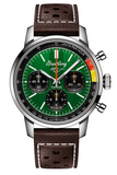 Breitling Top Time B01 Ford Mustang Green Dial Brown Leather Strap Watch for Men - AB01762A1L1X1 Buy Now By Breitling