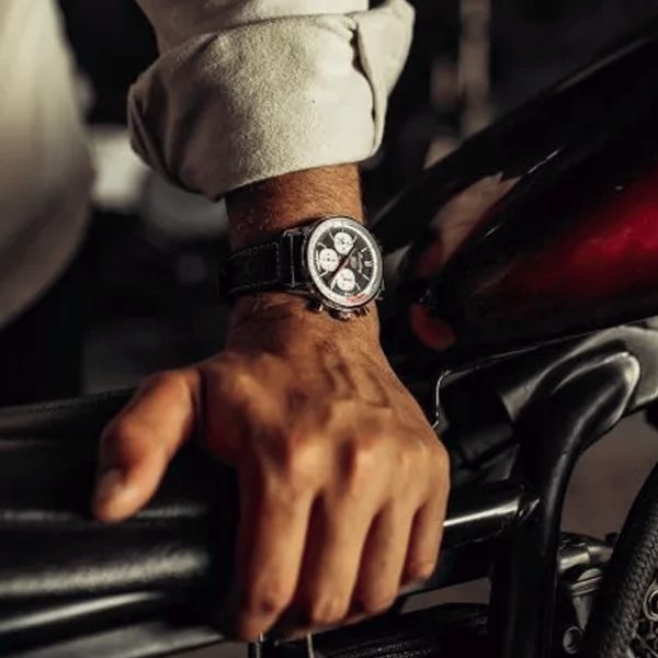 Breitling Top Time B01 Deus Black Dial Black Leather Strap Watch for Men - AB01765A1B1X1 Buy Now By Breitling