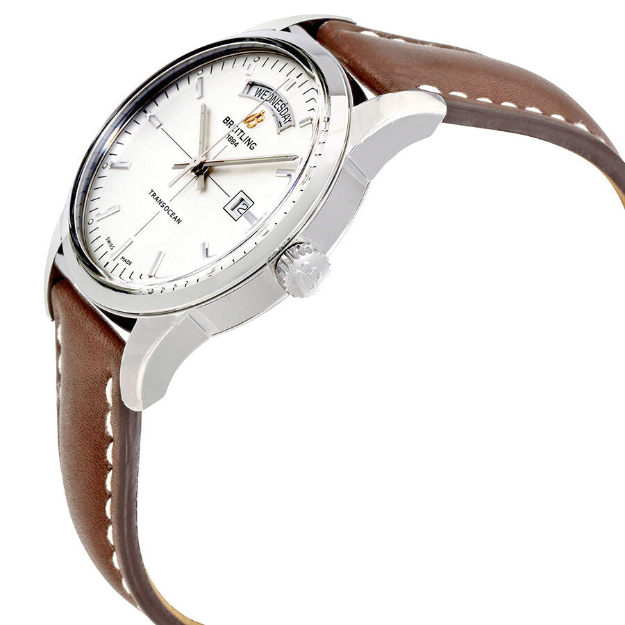 Breitling Transocean Day & Date 43mm Brown Leather Strap Mens Watch - A4531012|G751|437X|A20B A.1 Buy Now By Breitling