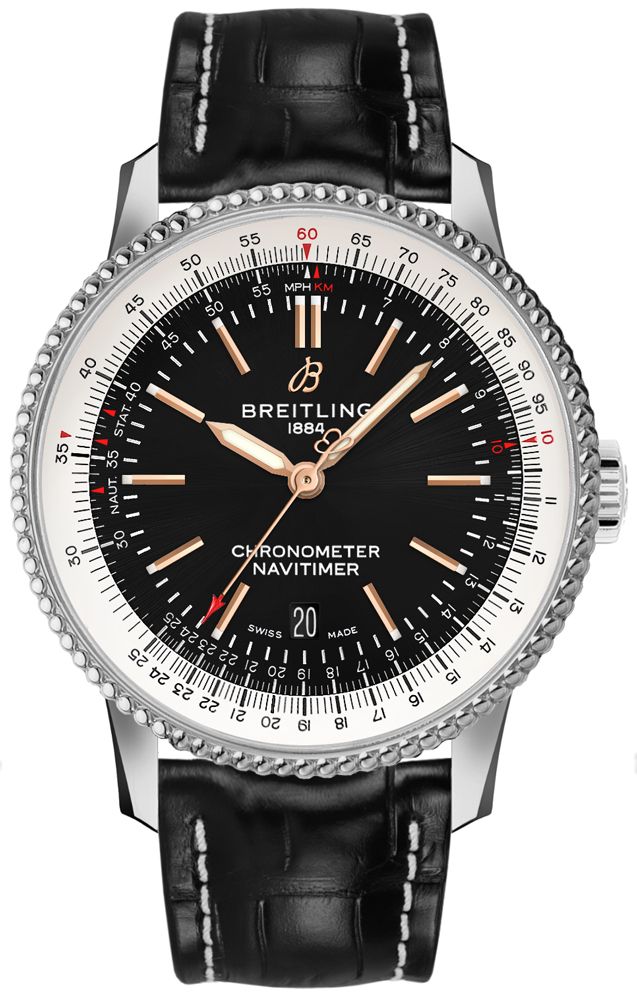 Breitling Navitimer 1 Automatic 41mm Black Dial Black Leather Strap Mens Watch - A17326211B1P2 Buy Now By Breitling