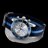 Breitling Superocean Heritage Chronograph 44 Ocean Conservancy Silver Dial Two Tone NATO Strap Watch for Men - A133131A1G1W1 Buy Now By Breitling