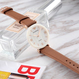 Emporio Armani Gianni T Bar Quartz Mother of Pearl White Dial Brown Leather Strap Watch For Women - AR11040 Buy Now By Emporio Armani
