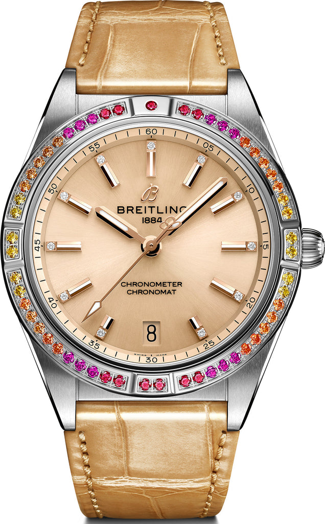 Breitling Chronomat Automatic 36 South Sea Brown Dial Brown Leather Strap Watch for Women - A10380611A1P1 Buy Now By Breitling