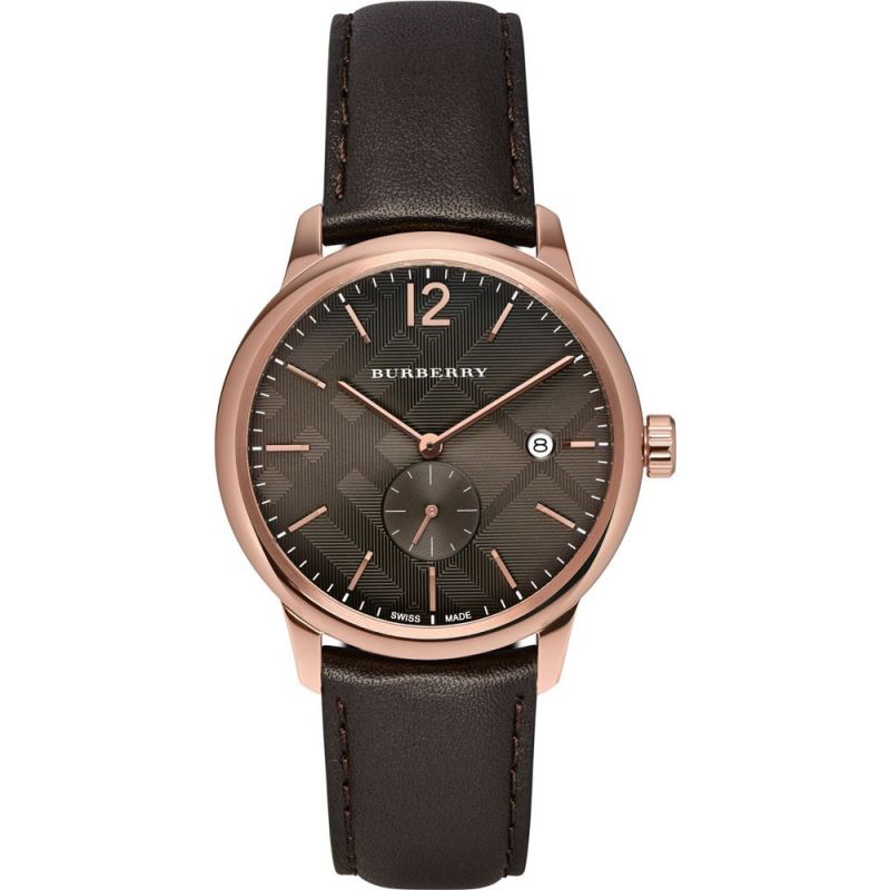 Burberry The Classic Brown Dial Brown Leather Strap Watch for Men - BU10012 Buy Now By Burberry