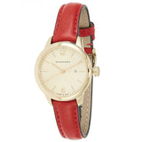 Burberry The Classic Gold Dial Red Leather Strap Watch for Women - BU10102 Buy Now By Burberry