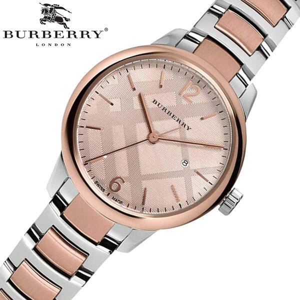 Burberry The Classic Rose Gold Dial Two Tone Steel Strap Watch for Women - BU10117 Buy Now By Burberry