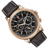 Citizen Eco Drive Calendrier Black Dial Brown Leather StrapWatch For Men - BU2023-12E Buy Now By Citizen