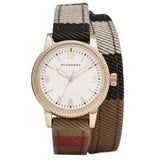 Burberry Utilitarian White Dial Multicolor Leather Strap Watch for Women - BU7851 Buy Now By Burberry