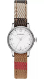 Burberry Utilitarian White Dial Multicolor Leather Strap Watch for Women - BU7863 Buy Now By Burberry