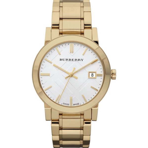 Burberry The City Silver Dial Gold Steel Strap Unisex Watch - BU9003 Buy Now By Burberry