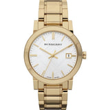 Burberry The City Silver Dial Gold Steel Strap Unisex Watch - BU9003 Buy Now By Burberry