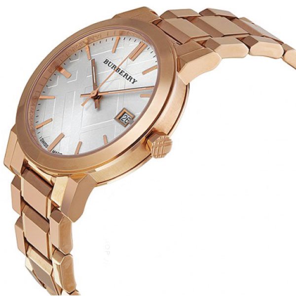 Burberry The City White Dial Rose Gold Steel Strap Watch for Women - BU9004 Buy Now By Burberry
