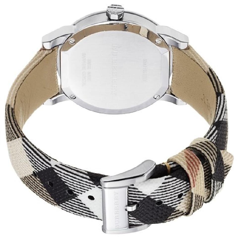 Burberry The City Nova Silver Dial White Leather Strap Watch for Women - BU9022 Buy Now By Burberry