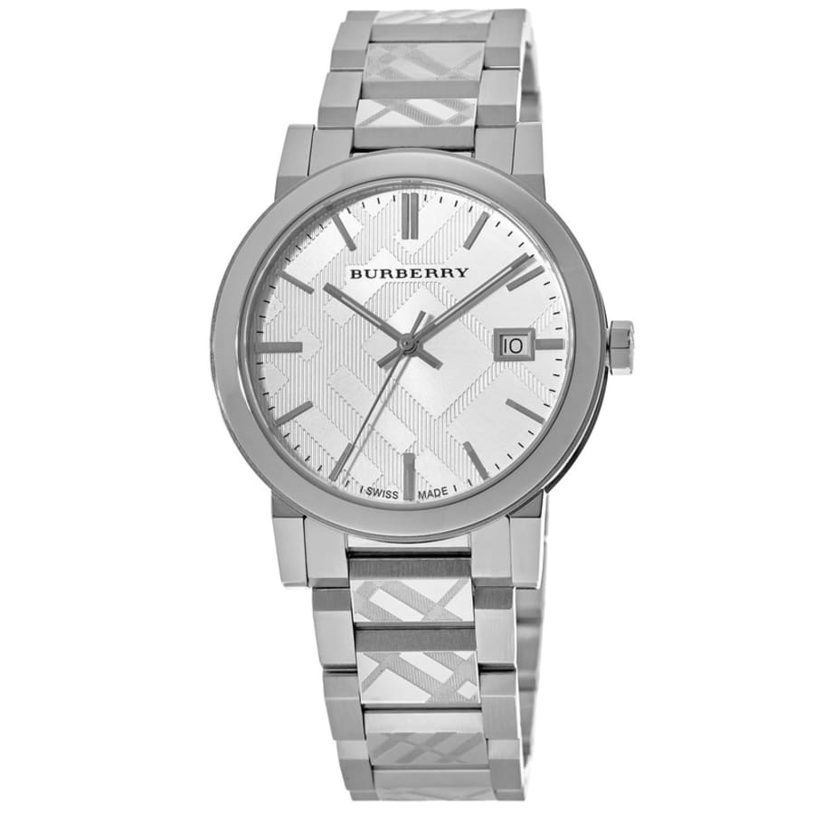 Burberry The City Silver Dial Silver Steel Strap Watch for Men - BU9037 Buy Now By Burberry