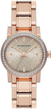 Burberry The City Diamonds Rose Dial Rose Gold Steel Strap Watch for Women - BU9225 Buy Now By Burberry