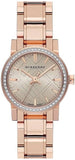 Burberry The City Diamonds Rose Dial Rose Gold Steel Strap Watch for Women - BU9225 Buy Now By Burberry