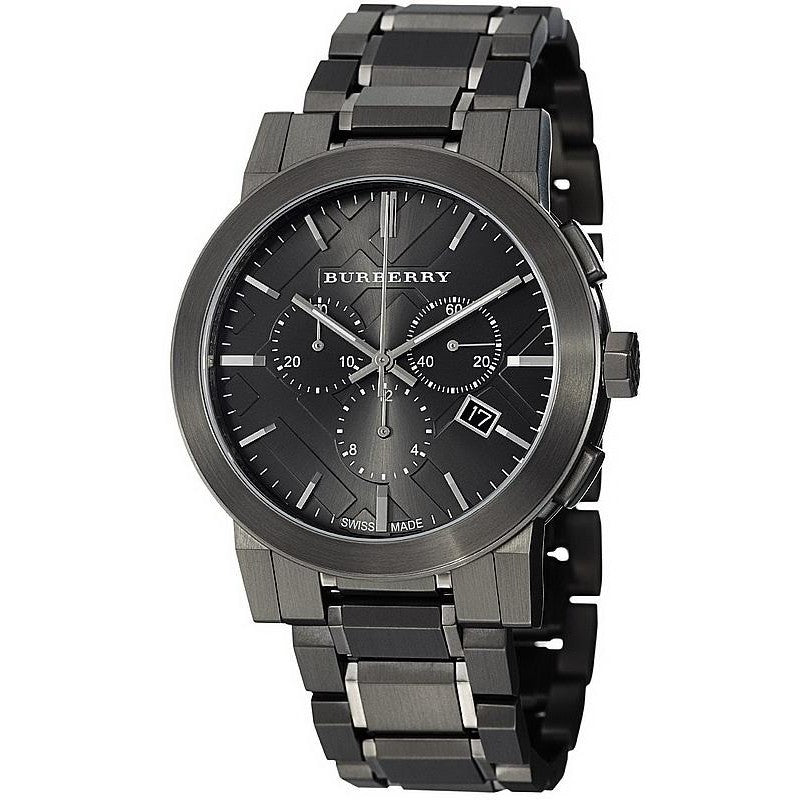 Burberry The City Black Dial Black Steel Strap Watch for Men - BU9902 Buy Now By Burberry