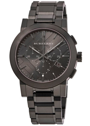 Burberry The City Grey Dial Gunmetal Grey Steel Strap Watch for Men - BU9354 Buy Now By Burberry