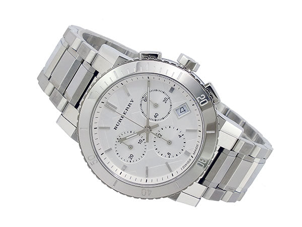 Burberry City Chronograph White Dial Silver Steel Strap Watch For Women - BU9700 Buy Now By Burberry