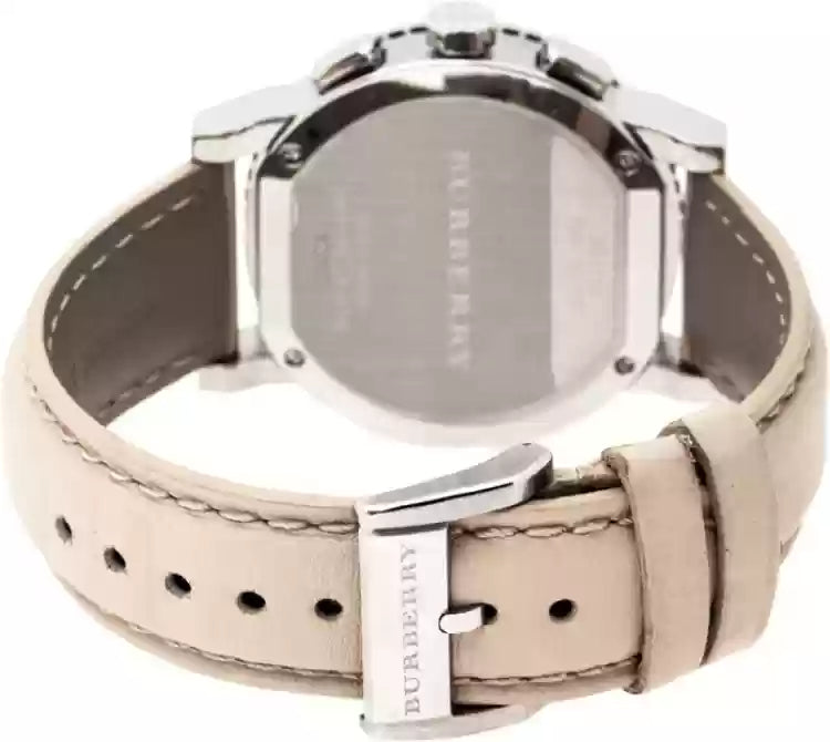 Burberry The City Chronograph Rose Gold Dial Beige Leather Strap Watch For Women - BU9702 Buy Now By Burberry