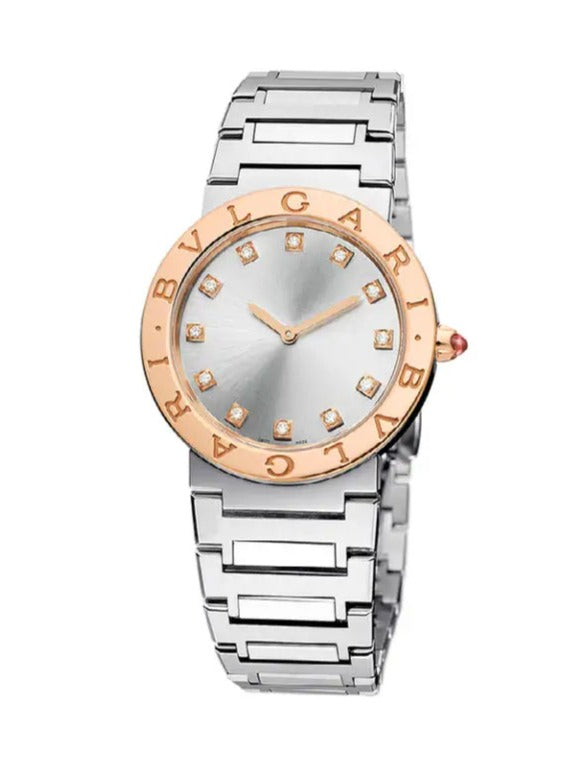 Bvlgari Bvlgari Bvlgari Lady Diamonds Silver Dial Silver Steel Strap Watch for Women - BVLGARI103577 Buy Now By Bvlgari