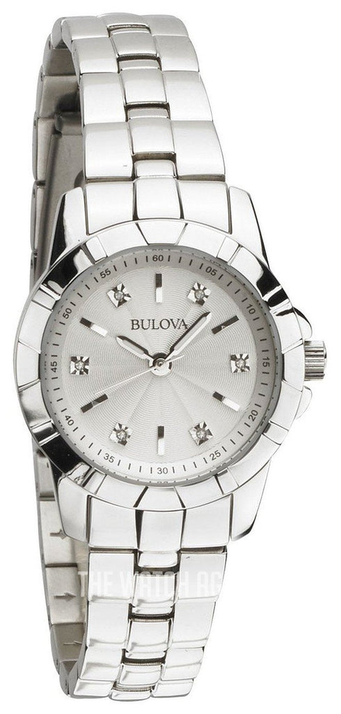 Bulova Classic Diamonds Silver Dial Silver Steel Strap Watch for Women - 96P121 Buy Now By Bulova