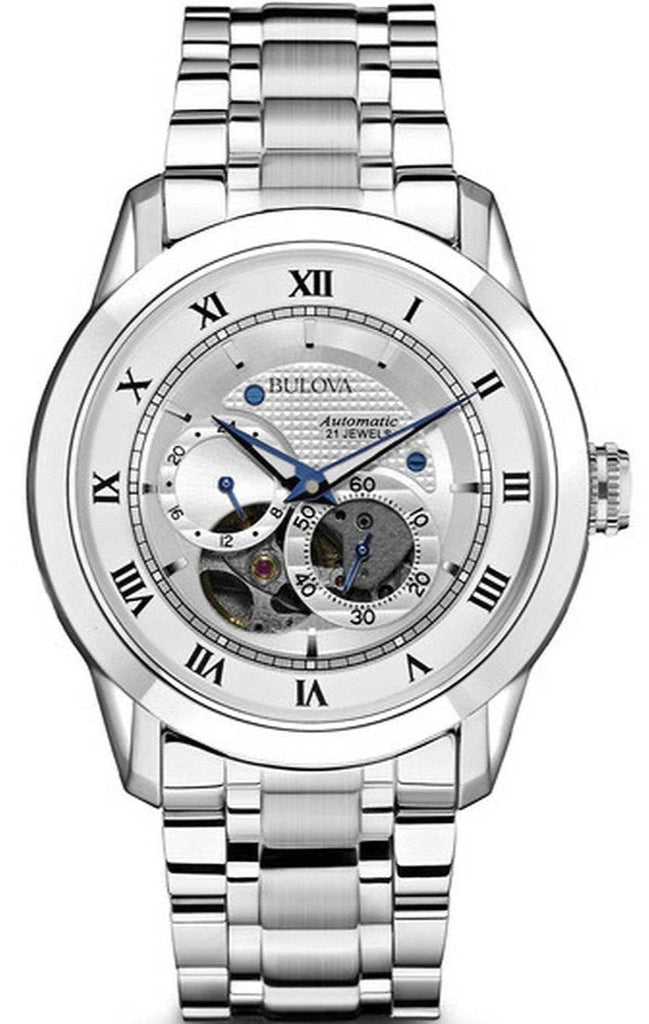 Bulova BVA Series Dual Aperture Silver Dial Silver Steel Strap Watch for Men - 96A118 Buy Now By Bulova