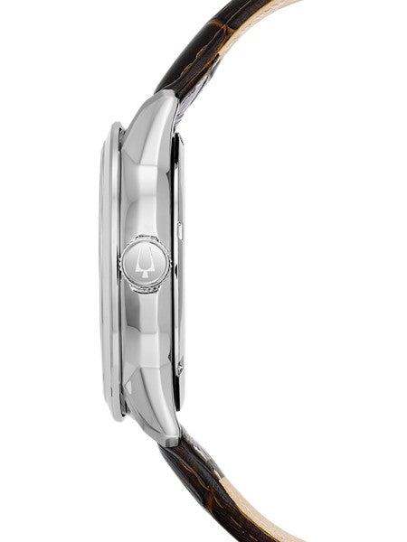 Bulova Classic Skeleton Automatic Brown Dial Brown Leather Strap Watch for Men - 96A120 Buy Now By Bulova