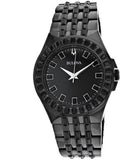 Bulova Crystal Collection Phantom Black Dial Black Steel Strap Watch for Men - 98A240 Buy Now By Bulova