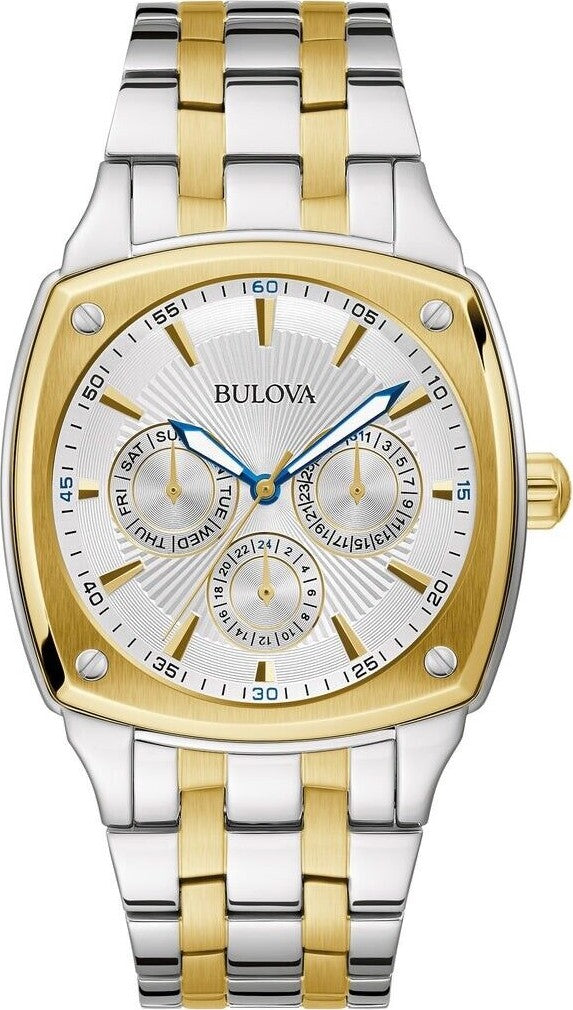 Bulova Classic Multi Function Silver Dial Two Tone Steel Strap Watch for Men - 98C142 Buy Now By Bulova