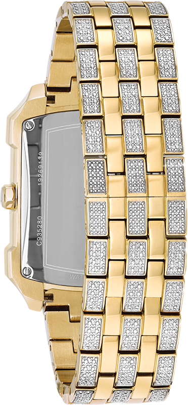 Bulova Crystal Chronograph White Dial Two Tone Steel Strap Watch for Men - 98C109 Buy Now By Bulova